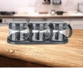 Baharat Seti 3 Adet Kaşıklı Standlı Cam Baharatlık thumbnail 2