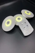 3lü Uzaktan Kumandalı Yapışkanlı Kablosuz Led Spot Lambalar thumbnail 3