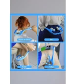 Boyun Bacak Ayak Bel Masaj Aleti Çok Fonksiyonlu Manuel 4 Tekerlekli - Mavi thumbnail 5