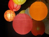 Dekoratif Çin Feneri - Kağıt Lamba - Sarı thumbnail 2