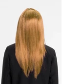 Altın Renk Düz Kesim İçi Astarlı Uzun Parti Peruğu Takma Saç thumbnail 2