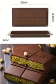 Meşhur Dubai Çikolatası Kalıbı Silikon - Büyük Tablet Çikolata Mum Kek Kalıbı Pasta Kalıbı thumbnail 4