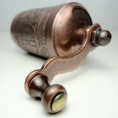 Osmanlı Motifli Kahve Ve Baharat Değirmeni Bakır thumbnail 5