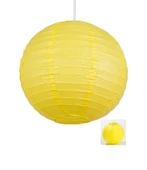 Dekoratif Çin Feneri - Kağıt Lamba - Sarı thumbnail 5