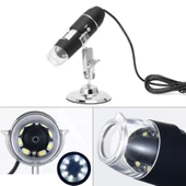 pilelistore 1600X Usb Dijital Mikroskop Kamera Endoskop 8 Led Büyüteç Metal Standı thumbnail 1