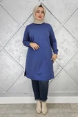 KADIN ETİKET DETAYLI TAKMA KOL TESETTÜR TUNİK thumbnail 2
