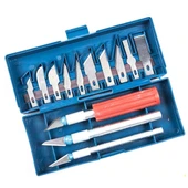 Zanaat 16 Parça Hobi Gravür Ahşap Heykel Çömlek Oyma Şekil Verme 13 Maket Bıçak Neşter Seti (5284) thumbnail 1