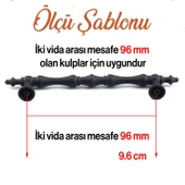 Mobilya Çekmece Mutfak Dolabı Dolap Kulpları Kulbu Kulpu Siyah Metal Kulp 96 mm-9.6 cm thumbnail 3