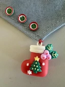 Christmas Dog Bandana | Küçük Irk Köpek Fuları | Yılbaşı Temalı Çorap Aksesuar Detaylı Bandana | Max 6 kg thumbnail 4