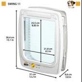 Ferplast Swing 11 Kahverengi Köpek Kapısı 21,8x25,5 Cm thumbnail 2