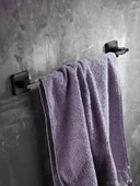 SAS Montajlı Uzun Havluluk Banyo Havlu Askısı Siyah S-06 - 1