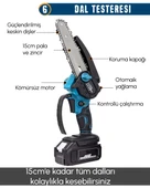 PH291 Akülü 11li Set (Led Işık, Lazer Metre, Somun Sıkma, Dekupaj, Oto Yıkama, Dal Makası, thumbnail 9