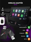 Mpia CP2 Kablosuz Car Play Adaptörü Android Cihazlar Için Wireless Carplay Çevirici thumbnail 1