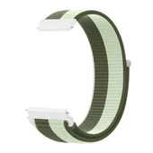 Huawei Watch GT5 46mm GT4 46mm İle Uyumlu Ayarlanabilir Cırt Cırtlı Yumuşak Spor Kumaş Örgü Kordon  Koyu Yeşil thumbnail 2
