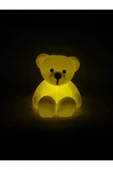3D HOME Bear Ayı Gece Lambası Küçük Boy 12 Cm Gün Işığı Pilli thumbnail 4