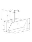 Silverline 3457 Soho Beyaz Duvar Tipi Davlumbaz thumbnail 2