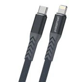 Polosmart PBS410 20W Type-C to Lightning Ultra Dayanıklı Hızlı Şarj ve Data Kablosu Gri thumbnail 1