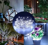 Ev Balkon ve Parti İçin 10 Metre Beyaz Kumandalı Usb Peri Led 8 Modlu Animasyonlu Yılbaşı Süsü Işık thumbnail 2