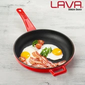 Lava Metal Yekpare Saplı Kırmızı 20 cm Demir Döküm Kızartma Tavası thumbnail 4