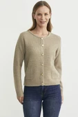 Dore Düğme Detaylı Yünlü Triko Hıırka - Bej thumbnail 2