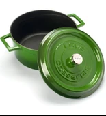 Lava Trendy Yuvarlak Yeşil 24 cm Derin Döküm Tencere thumbnail 2