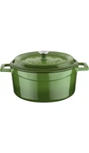 Lava Trendy Yuvarlak Yeşil 24 cm Derin Döküm Tencere thumbnail 1