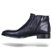 Censay 137 Siyah Garne Zigana Erkek %100 Deri Kürklü Bot thumbnail 3