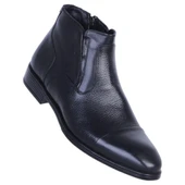 Censay 137 Siyah Garne Zigana Erkek %100 Deri Kürklü Bot thumbnail 1