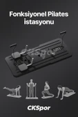 Pilates Tahtası Seti Reformer Etkili Çok Amaçlı Direnç Lastikli Diz Minderli Ev Tipi Pilates Aleti thumbnail 2
