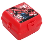 Beslenme Kutusu 4 Bölmeli Örümcek Adam Kırmızı Renk Erkek Figürlü 1 Adet Yemek Saklama Kabı Beslenme Çantası thumbnail 1