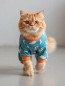 Puggy Pie Kedi Tulumu | Pamuklu Penye Kedi Kıyafeti | Küçük Irklar İçin | Tüy Dökülmesini Azaltır thumbnail 2