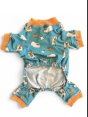 Puggy Pie Köpek Pijama Tulum | Küçük Irk Pamuklu Köpek Tulumu | Tüy Dökülmesini Azaltır | Penye Dog Pajamas thumbnail 7