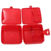 Beslenme Kutusu 4 Bölmeli Örümcek Adam Kırmızı Renk Erkek Figürlü 1 Adet Yemek Saklama Kabı Beslenme Çantası thumbnail 3