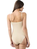 Özkan Underwear 0603 Kadın Pamuklu İnce Askılı Çıtçıtlı Kancalı Body Ten thumbnail 2