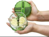 Zhltools 2 Farklı Bıçaklı Hazneli Kapaklı Pratik Sarımsak Soğan Rendesi thumbnail 5