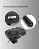 3’ü 1 Arada Araç İçi Isıtıcı ve Fan 150W Güçlü ve 360° Dönebilen Başlıklı thumbnail 4