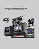 Full HD Üç Kameralı Araç Kamerası 170° Geniş Açılı ve Park Destekli thumbnail 4