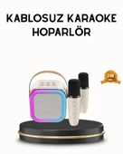 Bluetooth Karaoke Hoparlör Renkli LED Işıklı ve Type-C Şarjlı thumbnail 1