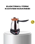 Paslanmaz Çelik Elektrikli Cezve 800W 6 Fincan Kapasiteli thumbnail 1