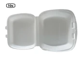 Erze Tek Göz Kapaklı Kullan-At Köpük Yiyecek-Saklama Kabı X 10 Adet thumbnail 1