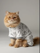 Soft Lion Kedi Tulumu | Pamuklu Penye Kedi Kıyafeti | Küçük Irklar İçin | Tüy Dökülmesini Azaltır thumbnail 1