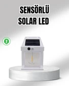 Güneş Enerjili Dış Mekan Sensörlü Duvar Lambası IP65 Su Geçirmez thumbnail 1