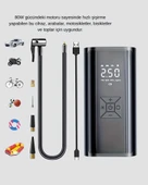 Kablosuz Dijital Lastik Şişirme Pompası LED Işıklı 80W thumbnail 4