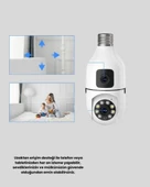 Ampul Tipi WiFi Kamera 2MP Lensli Full HD Görüntü ve Akıllı Hareket Algılama thumbnail 3