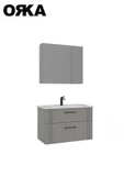 ORKA BARI 80 cm Mat Kaşmir Banyo Dolabı thumbnail 1