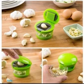 Zhltools 2 Farklı Bıçaklı Hazneli Kapaklı Pratik Sarımsak Soğan Rendesi thumbnail 2