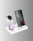 4’lü Apple Kablosuz Şarj Standı iPhone Watch ve AirPods Çoklu Şarjlı thumbnail 2