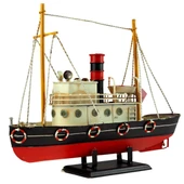 Dekoratif Retro Metal Balıkçı Teknesi Vintage 33cm No.2 thumbnail 1
