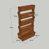 MANDU Ahşap Çok Katlı Saksı Standı (Çiçeklik Standı) thumbnail 5