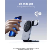 Aukey Lc-mc312-gy Magfusıon Z Qı2 15w Katlanabilir 3 Ü 1 Arada Mıknatıslı Kablosuz Şarj Cihazı thumbnail 3